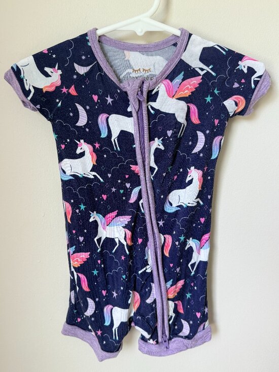Little Sleepies Other - Little Sleepies Magical Skies Bamboo Shorty Romper – 3–6 Months